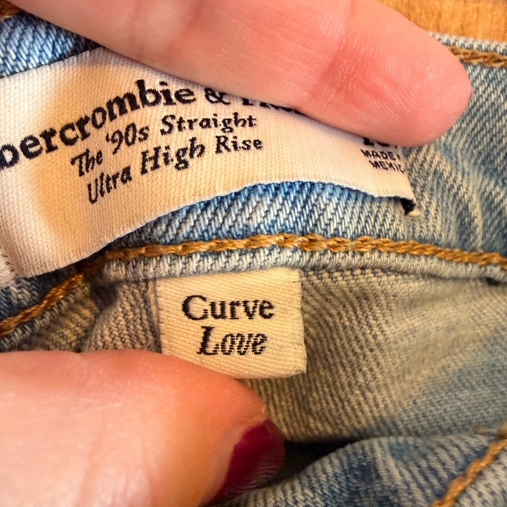 Abercrombie & Fitch 90s straight ultra high rise curve love jeans - Picture 5 of 6